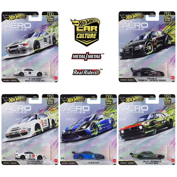 Hot Wheels FPY86 Car Culture Aerodynamic Set Iron Bottom Rubber Tire Alloy Car Model